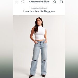 Abercrombie Curve Love Low Waisted Baggy Jeans